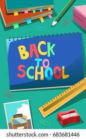 A vector illustration of Back to School Poster