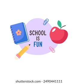 Vektorillustration für die Schulzeit
