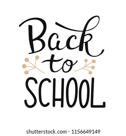 Vector illustration of Back to school text. Vector for photo overlays, typography greeting card or t-shirt print, flyer, poster design. Lettering phrase.