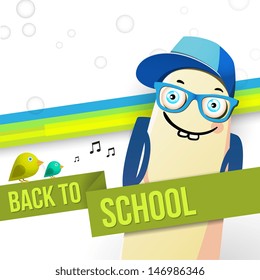 Vector illustration with Back to school theme