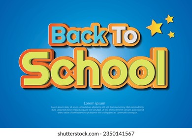vector illustration back to school word modern and creative blue color banner design template.