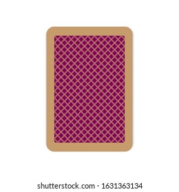 Vector illustration. Back side design of playing cards.