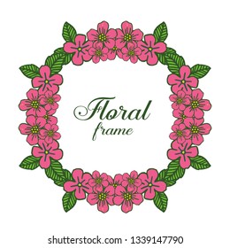 Vector illustration backdrop with crowd frame floral very beautiful hand drawn