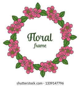 Vector illustration backdrop with crowd frame floral very beautiful hand drawn