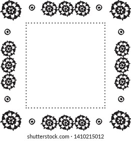 Vector illustration of backdrop on a white for various drawing flower frame