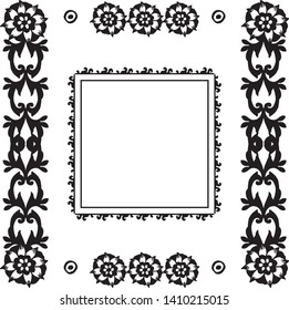 Vector illustration of backdrop on a white for various drawing flower frame