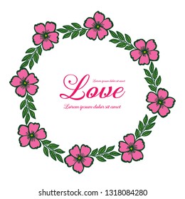 Vector illustration backdrop wreath for greeting card hand draw