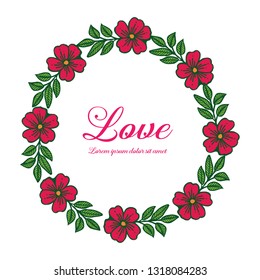 Vector illustration backdrop wreath for greeting card hand draw