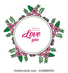 Vector illustration backdrop wreath for greeting card hand draw