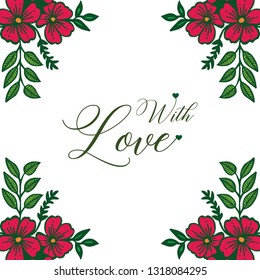 Vector illustration backdrop wreath for greeting card hand draw