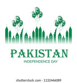 Vector illustration of a background for 14th of august Pakistan Independence Day Cultural .