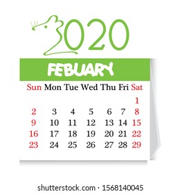 Vector illustration of a Background 2020 calendar planner.
