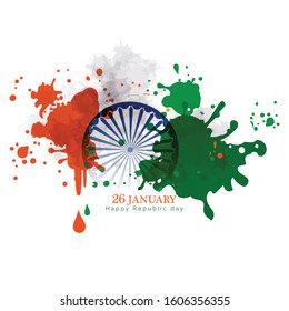 Vector Illustration or background for 26 January, republic day India.