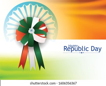 Vector Illustration or background for 26 January, republic day India.