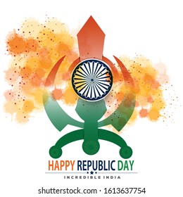 Vector Illustration or background for 26 January, republic day India.