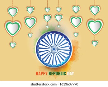 Vector Illustration or background for 26 January, republic day India.
