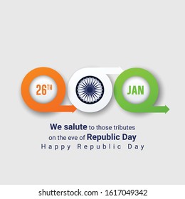 Vector Illustration or background for 26 January, republic day India.India famous monuments and Indian flag on background for Happy Republic Day poster design.