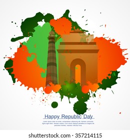 Vector Illustration or background for 26 January, republic day India