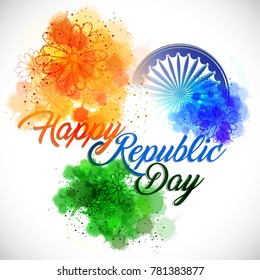 Vector Illustration or background for 26 January, republic day India.