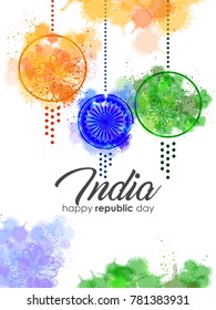Vector Illustration or background for 26 January, republic day India.