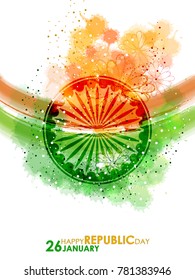 Vector Illustration or background for 26 January, republic day India.