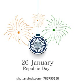Vector Illustration or background for 26 January, republic day India