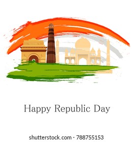 Vector Illustration or background for 26 January, republic day India