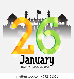 Vector Illustration of a background for 26 January Republic Day Celebration in India for the write indian constitution with Eps10 .