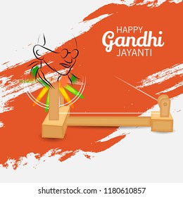  Vector illustration of a Background for 2nd October Gandhi Jayanti Celebration.