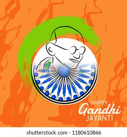  Vector illustration of a Background for 2nd October Gandhi Jayanti Celebration.