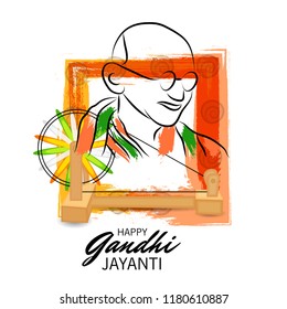 Vector illustration of a Background for 2nd October Gandhi Jayanti Celebration.