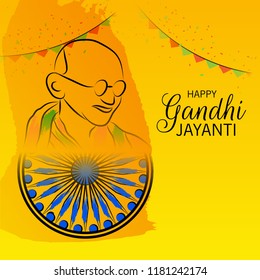 Vector illustration of a Background for 2nd October Gandhi Jayanti Celebration.