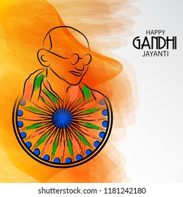 Vector illustration of a Background for 2nd October Gandhi Jayanti Celebration.