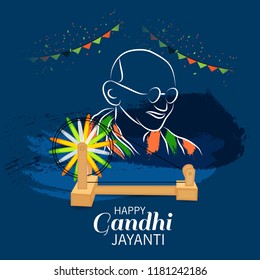 Vector illustration of a Background for 2nd October Gandhi Jayanti Celebration.