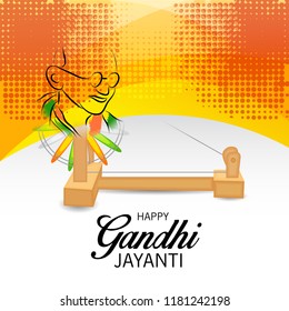 Vector illustration of a Background for 2nd October Gandhi Jayanti Celebration.