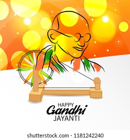 Vector illustration of a Background for 2nd October Gandhi Jayanti Celebration.