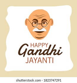 Vektorgrafik eines Hintergrunds für die Gandhi Jayanti-Feier am 2. Oktober.