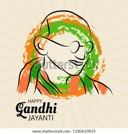  Vector illustration of a Background for 2nd October Gandhi Jayanti Celebration.