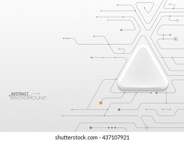 Vector illustration background of abstract communication - social media technology concept with label circles design and space for your content, business, social media, network and web design.