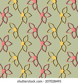 vector illustration background of abstract flowers