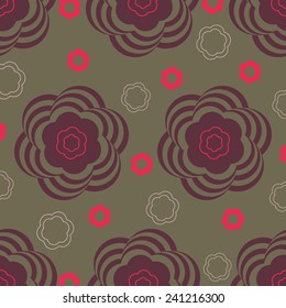 vector illustration background. Abstract flowers with stripes