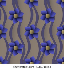  Vector illustration background. Abstract pattern of decorative flowers. Design elements for Scrapbook. Can be used for wallpapers, fills images, background, surface