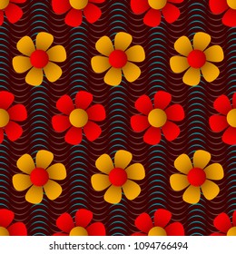  Vector illustration background. Abstract pattern of decorative flowers. Design elements for Scrapbook. Can be used for wallpapers, fills images, background, surface