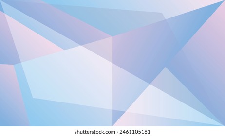 Vector and Illustration background. Abstract of triangular and square lines with gradients. Beautiful colors with a soft, light violet tone.