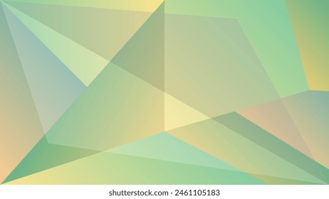 Vector and Illustration background. Abstract of triangular and square lines with gradients. Beautiful colors with a soft, light green tone.