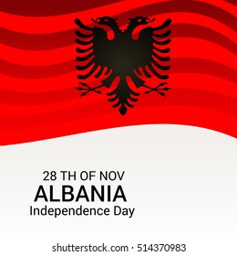 Vector illustration of a Background For Albania Independence Day.