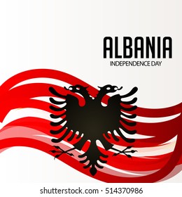 Vector illustration of a Background For Albania Independence Day.