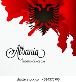 Vector illustration of a Background For Albania Independence Day.