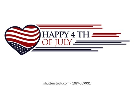 Vector illustration. background American independence day of July 4. Happy 4th of July.  Designs for posters, backgrounds, cards, banners, stickers, etc