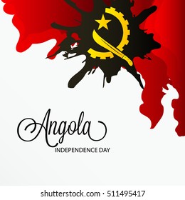 Vector illustration of a Background for Angola Independence Day.